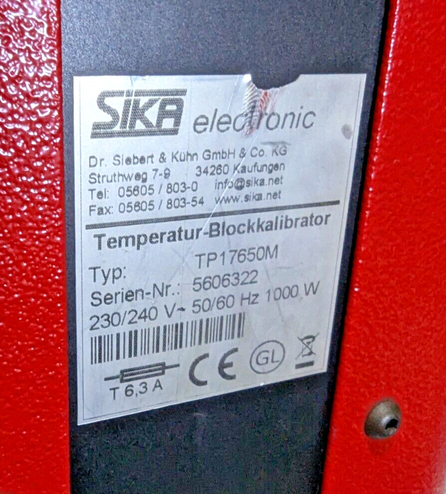 SIKA TP17650M DRY BLOCK TEMPERATURE CALIBRATOR