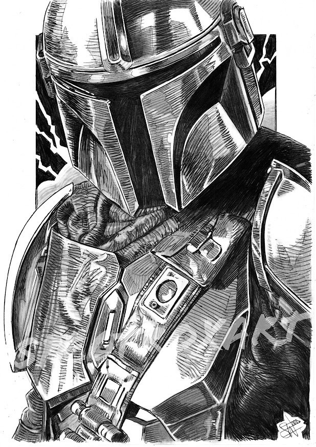 ORIGINAL ART "The Mandalorian" by Spectroxart