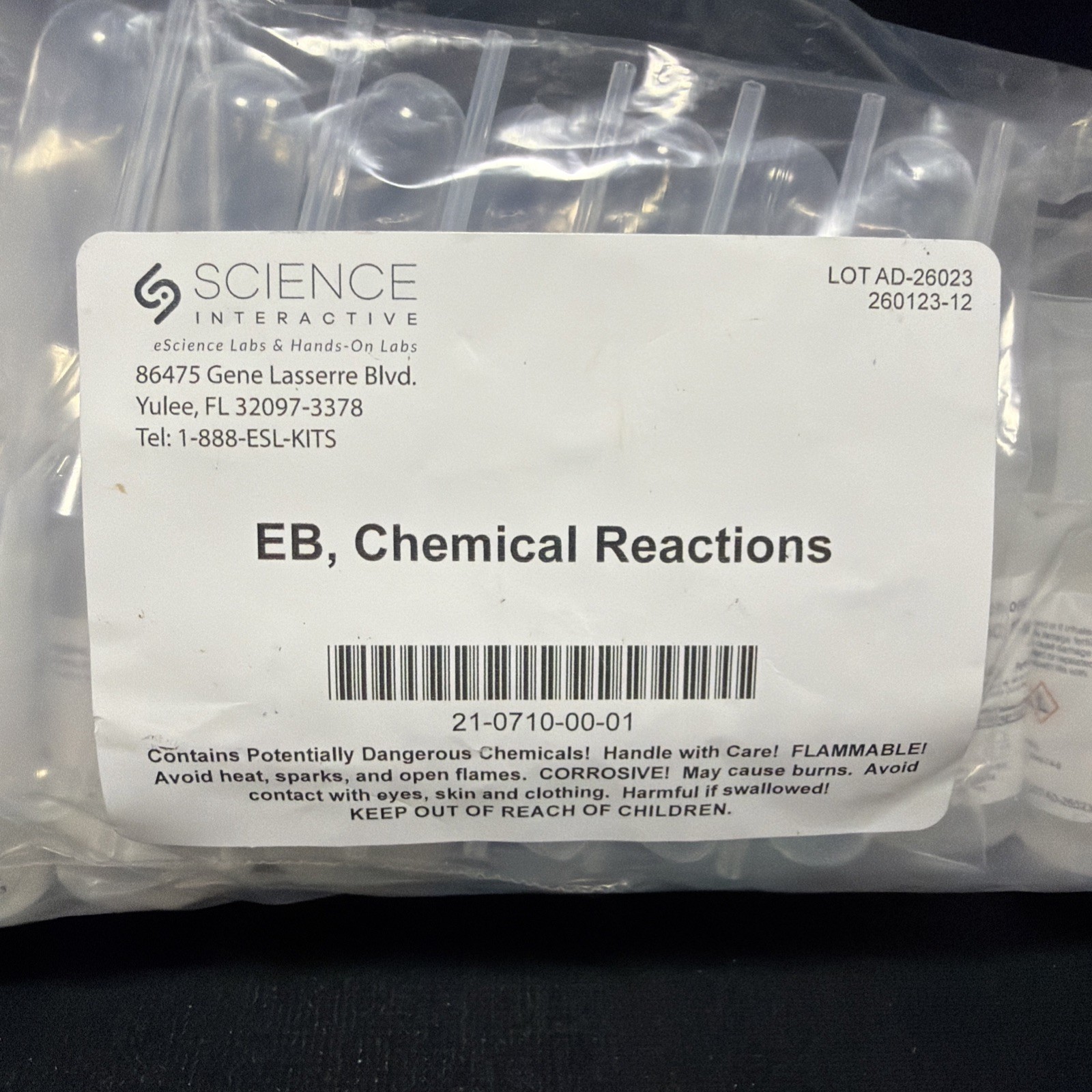 Science Interactive EB Chemical Reactions Kit