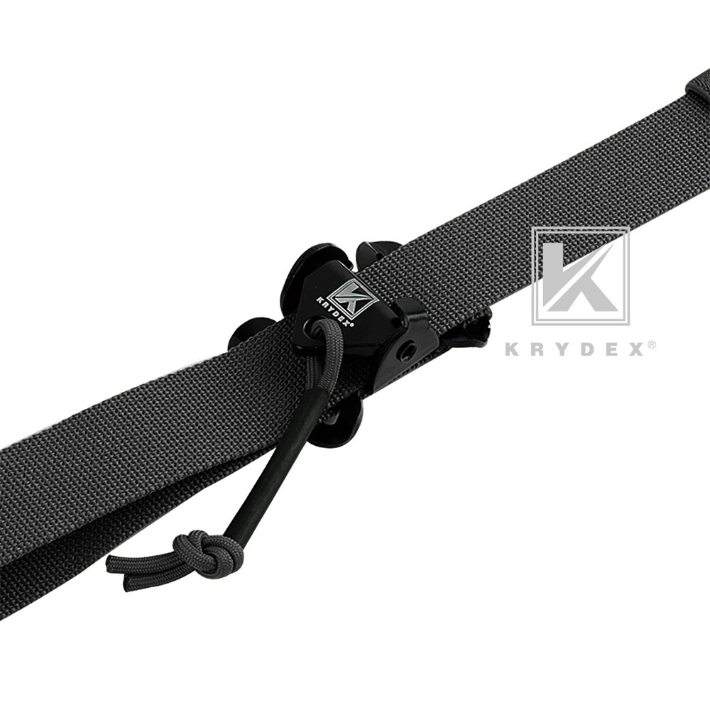 KRYDEX Tactical Sling Strap Modular Slingster Pull Tab 2Point Quick Adjust Black