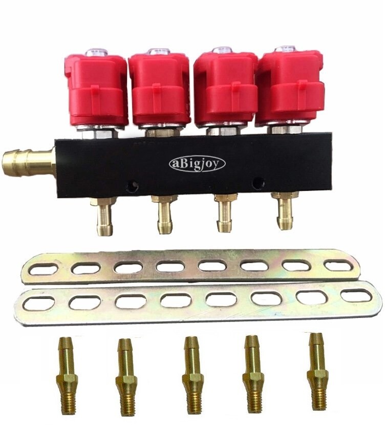 LPG CNG Gas 3/4Cylinder Injection Rail Injectors for Sequential Injection System