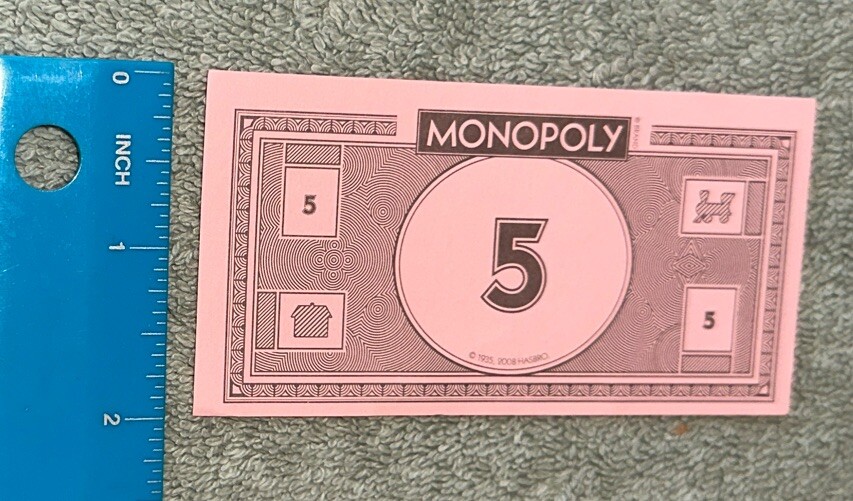 2014 Monopoly Replacement 31 Pink $5 Bills
