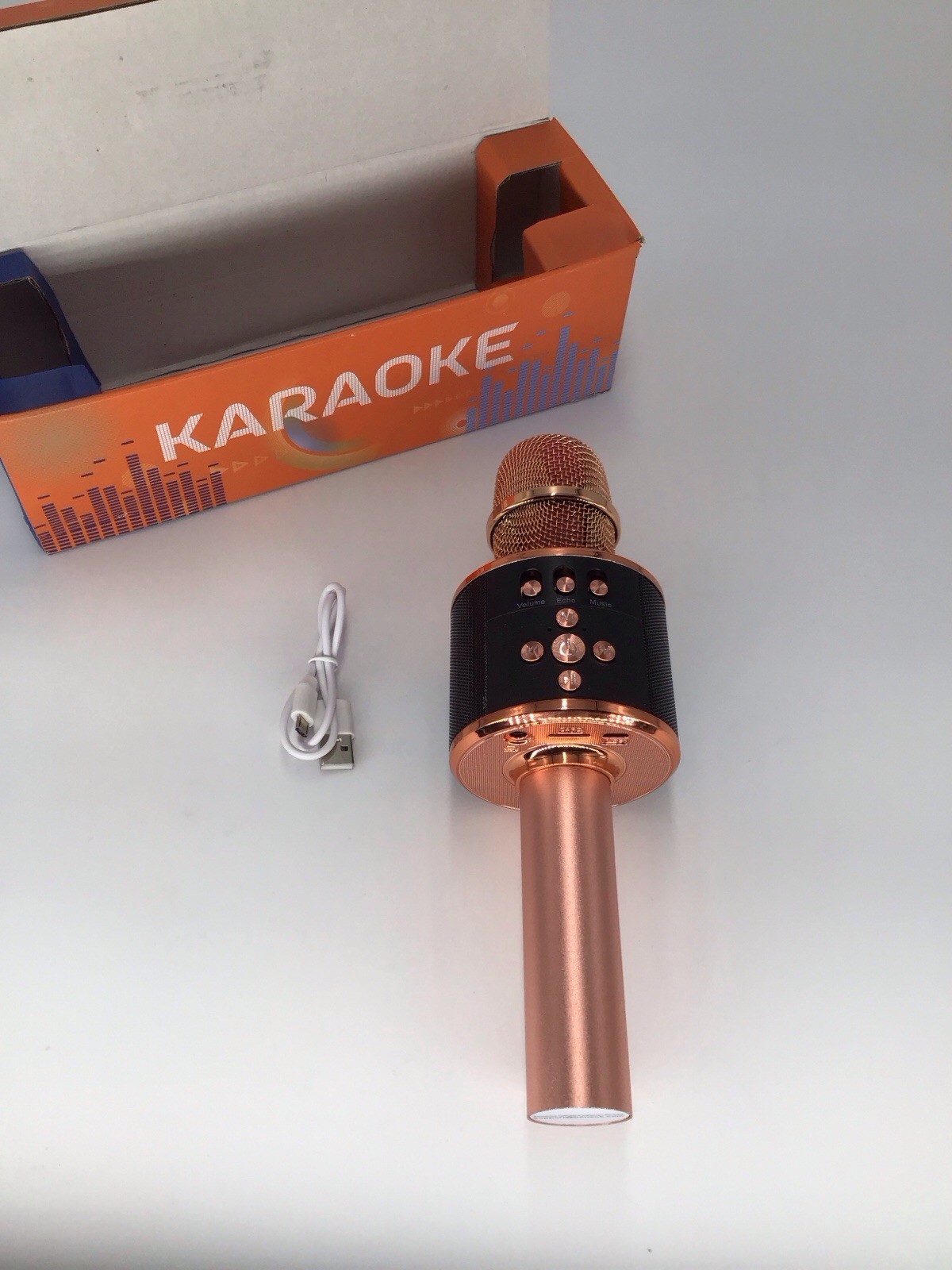Bluetooth Wireless Karaoke Microphone with LED Lights,4-In-1 Portable Handheld