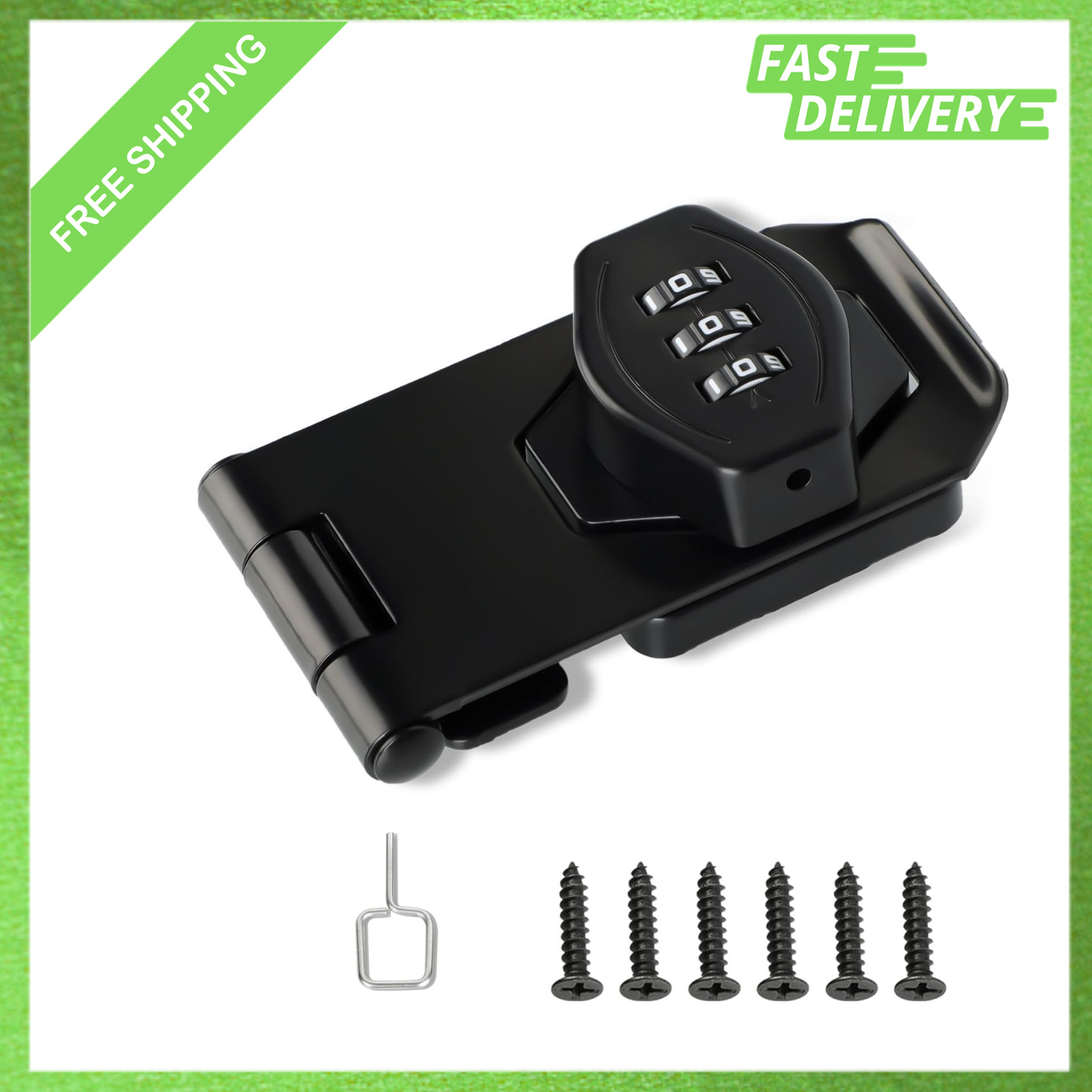 Combination Lock, Keyless Door Lock, 3 Digit Password Lock, Drawer Lock, File