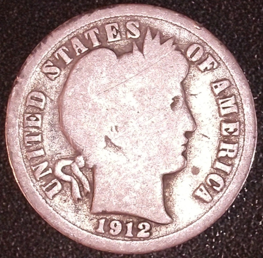 1912-D BARBER DIME 10C