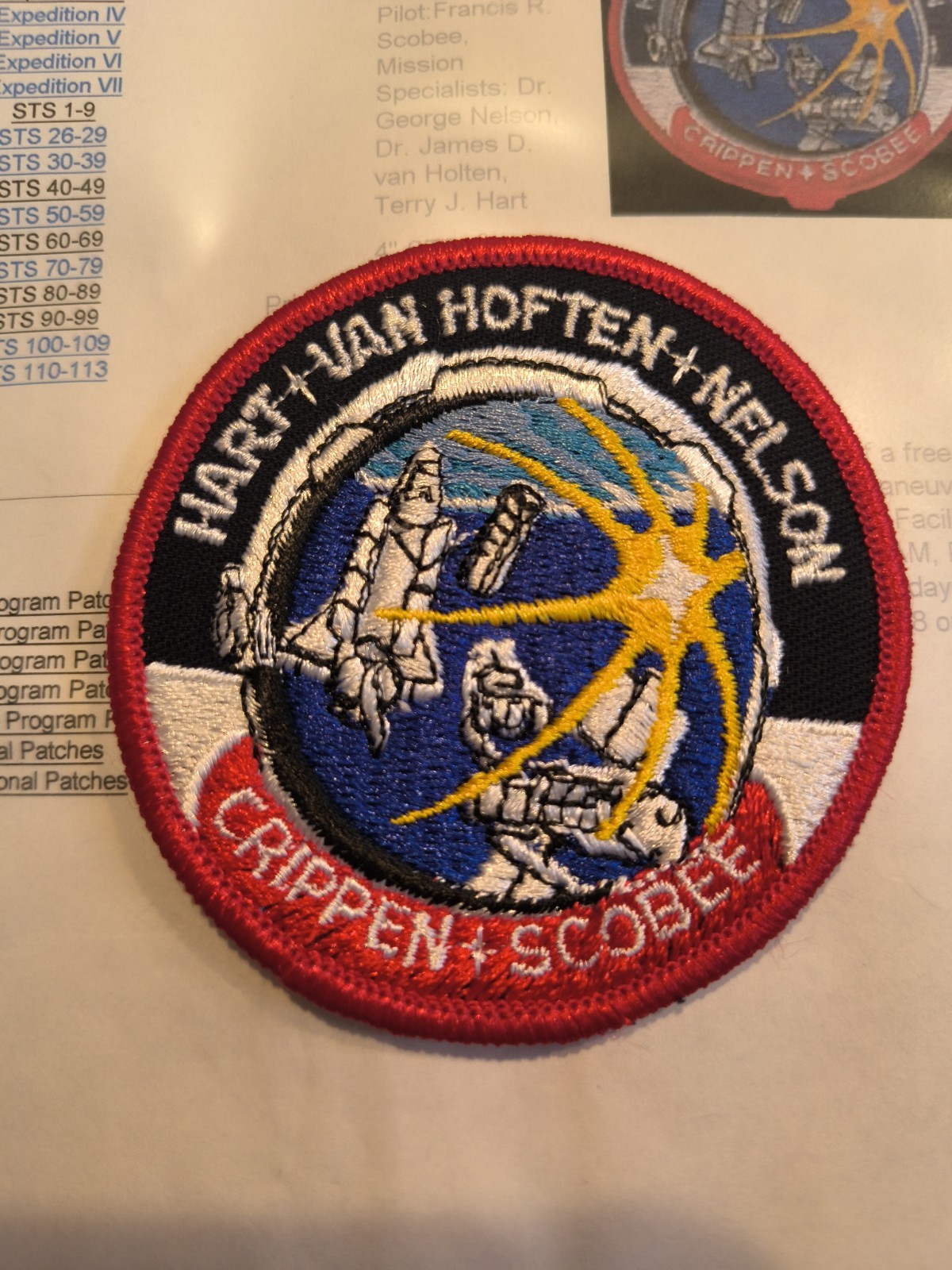 NASA Space shuttle STS-41C commemorative mission patch 3" round