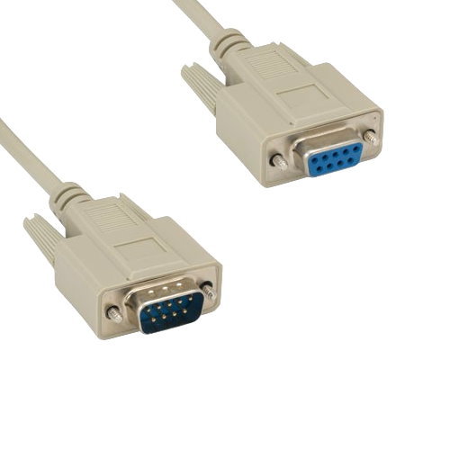1-100ft DB9 Serial Extension Cable Cord RS232 28 AWG Male Female MF Molded D-Sub