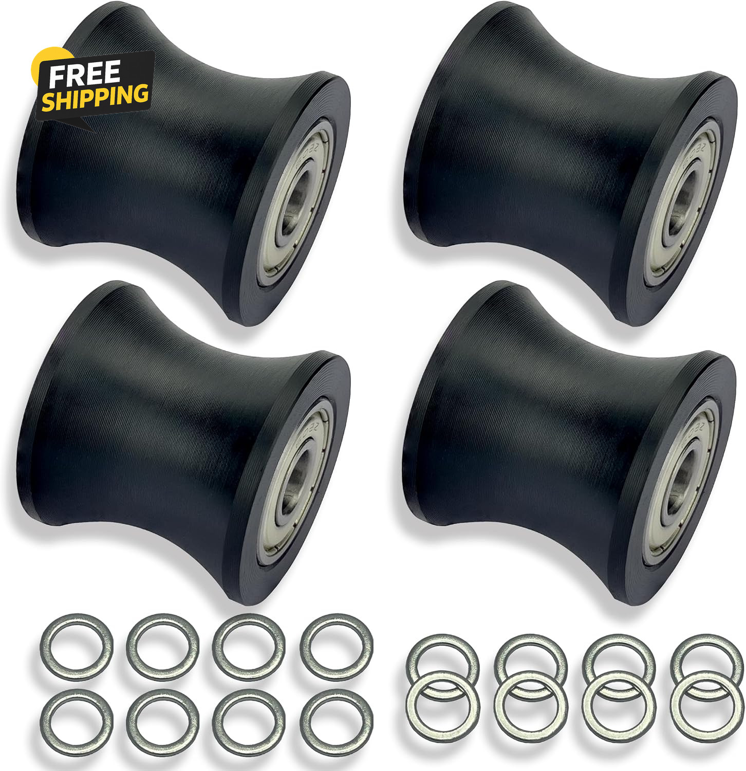4PCS Total Trainer Replacement Wheels Rollers Bayou Fitness Pilates Pro DLX