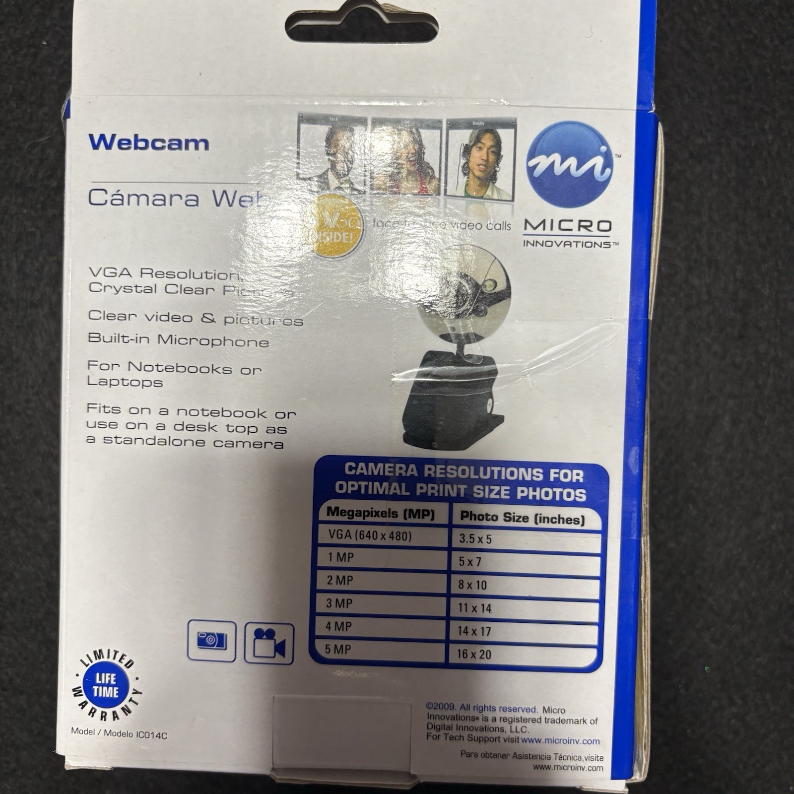 Micro Innovations Webcam USB Model IC435C