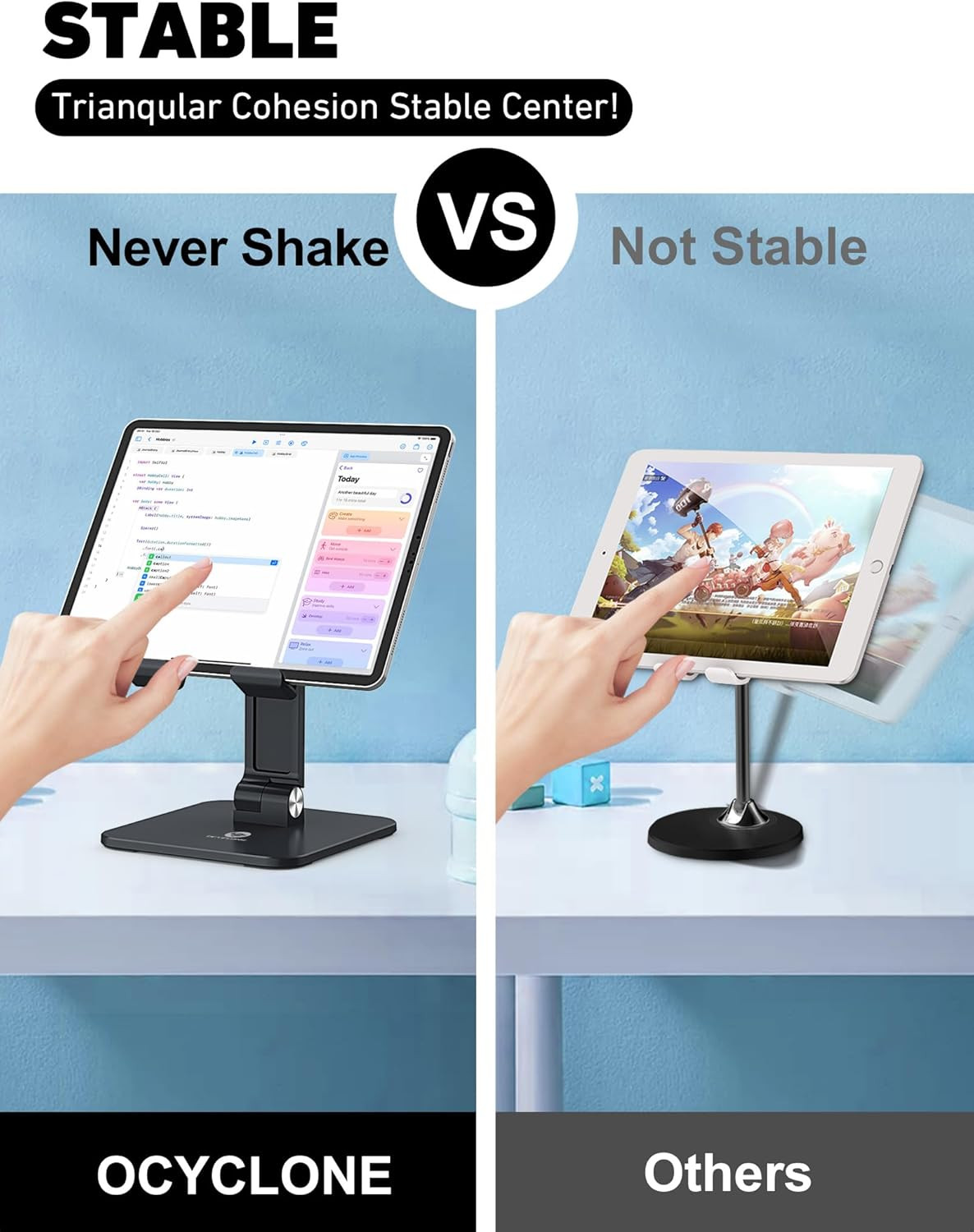 Ipad Stand for Desk - Adjustable Foldable Tablet Stand Holder for Ipad Accessori
