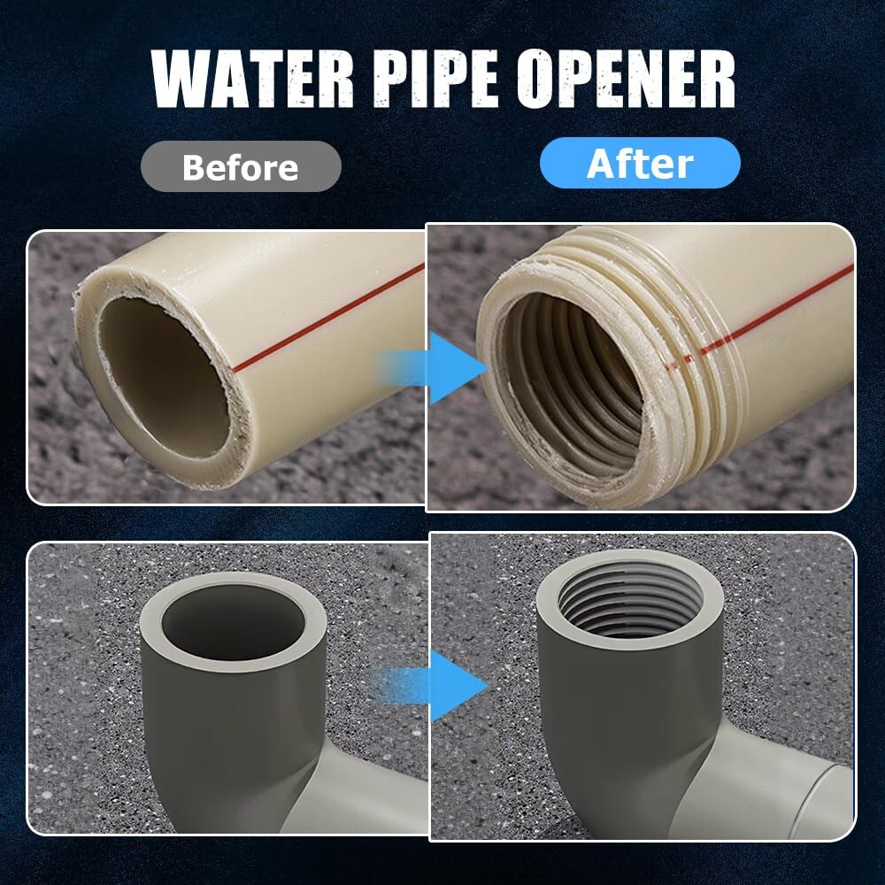 US Integrated Internal & External Pipe Threading Tool For 1/2'' 3/4'' Water Pipe