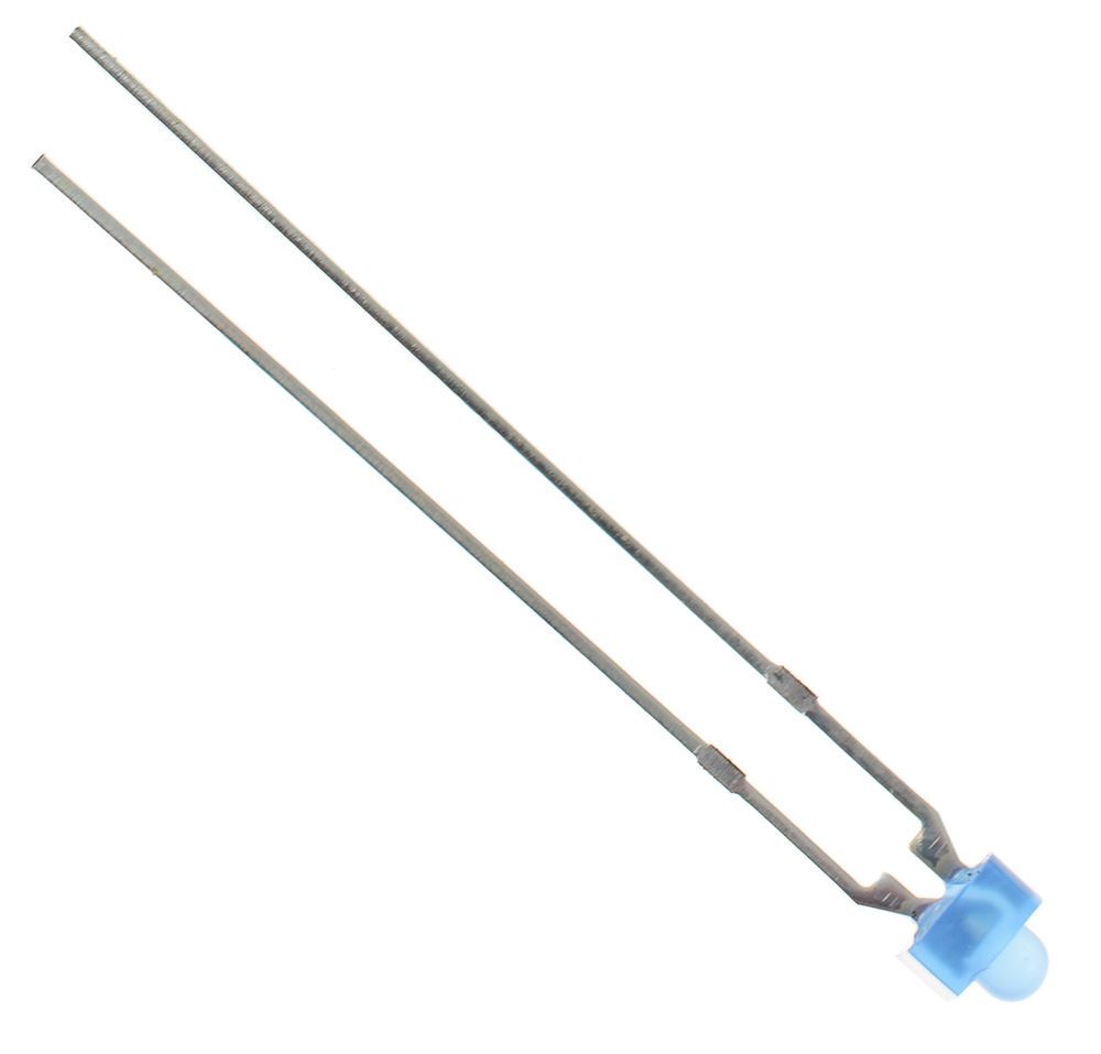 10 x Blue 1.8mm LED Diffused 200mcd 50°