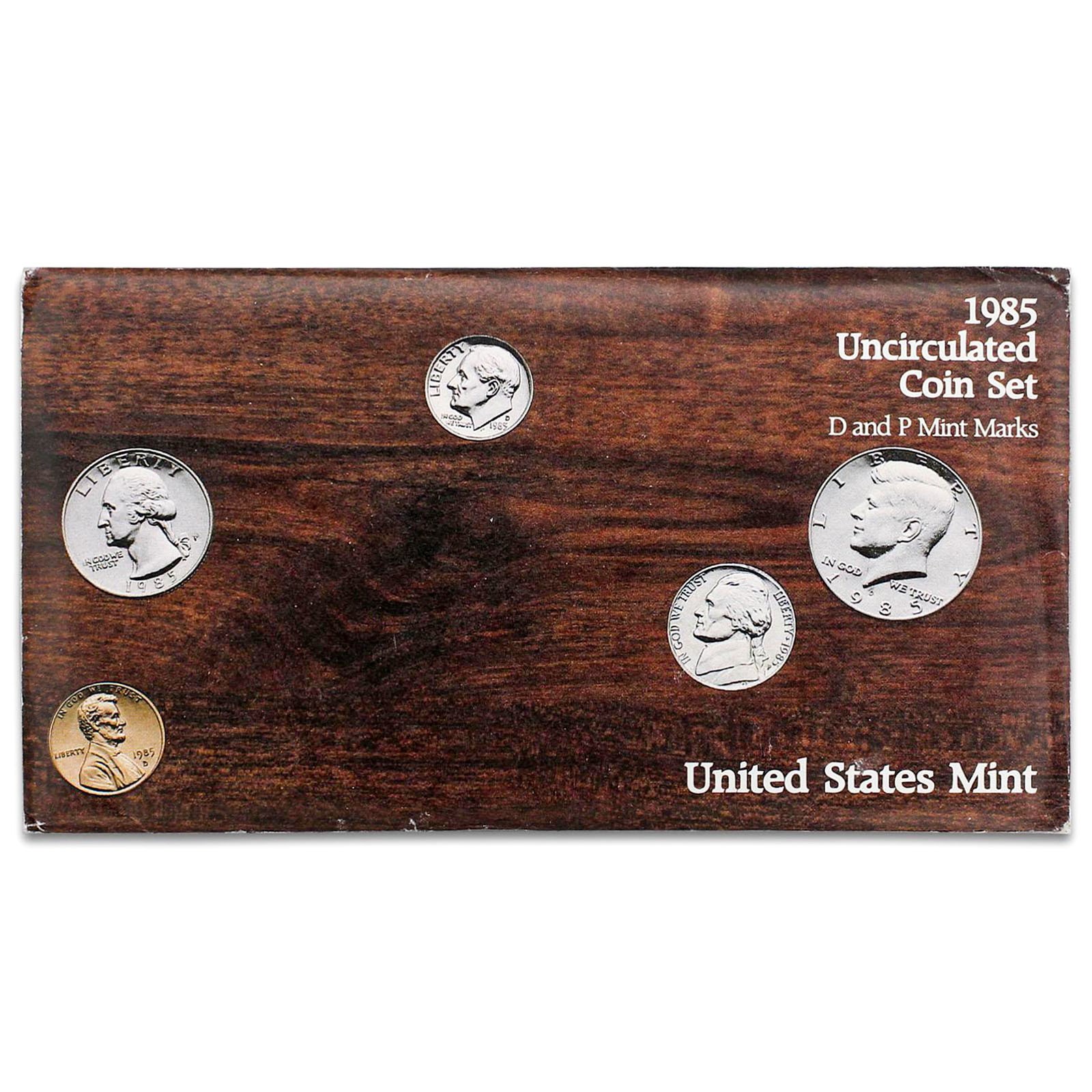 1985 Mint Set Original Envelope 10 BU US Coins BU