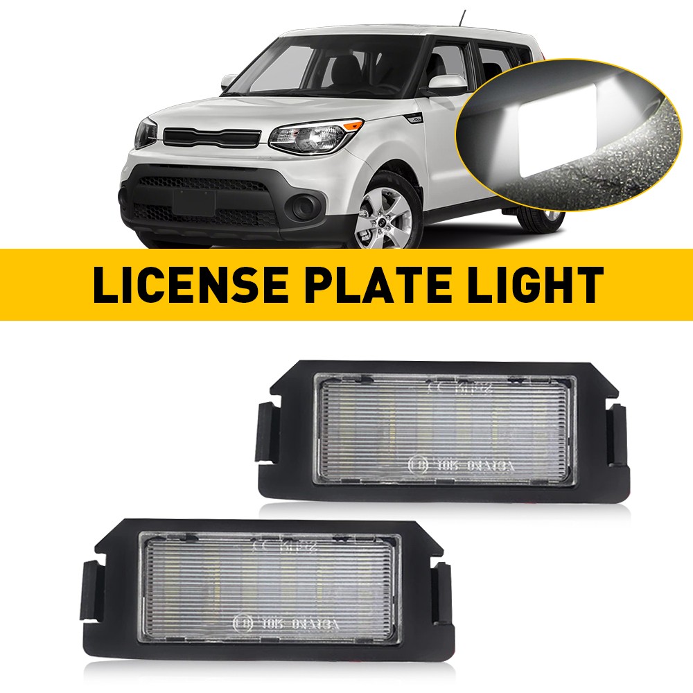 2010-2019 For Kia Soul 2015-19 Kia EV Soul LED License Plate Lights 6000K White