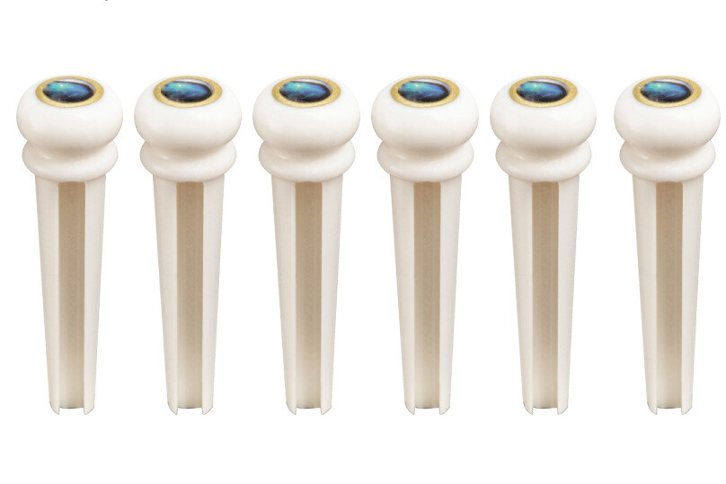 6Pcs Bone Guitar Pin Luthier WHite H03