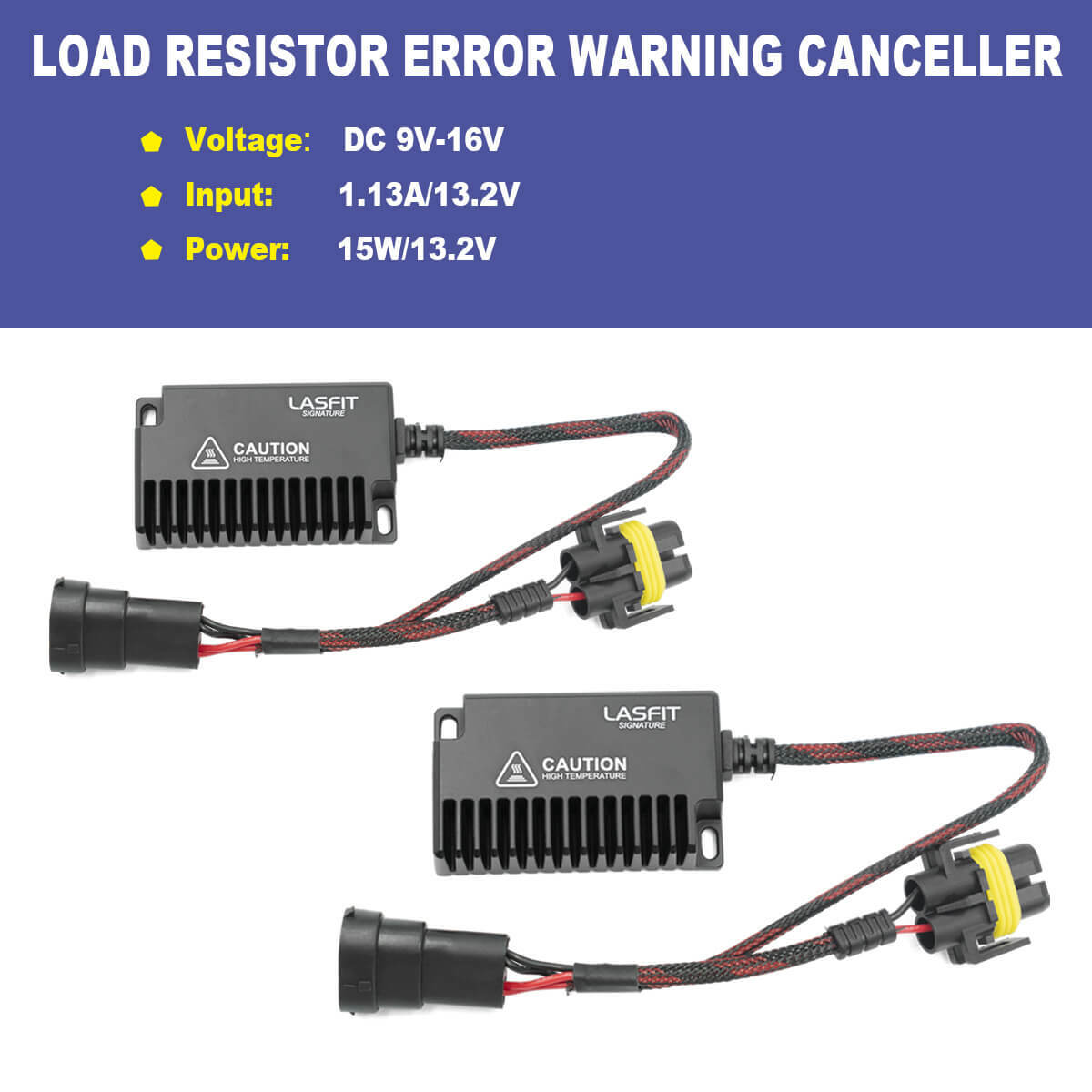 H11 H9 LED Headlight Bulb Canbus Error Free Warning Resistor Canceller Decoder