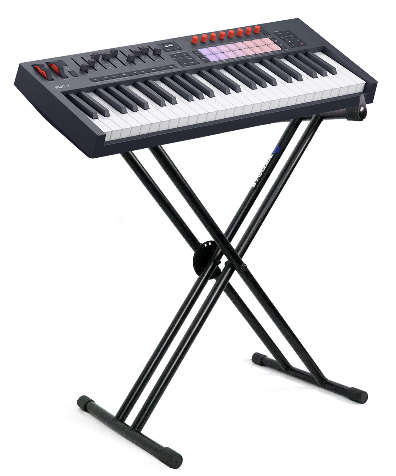 Novation FLkey 2 49 Key MIDI Keyboard Controller for FL Studio+X Braced Stand