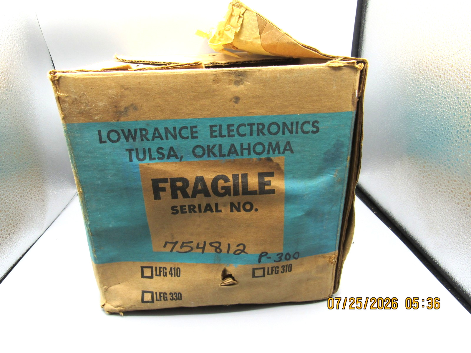 Nice Pre-Owned Lowrance Model LFP-300 Vintage Flasher Fish Finder Tested, Workin