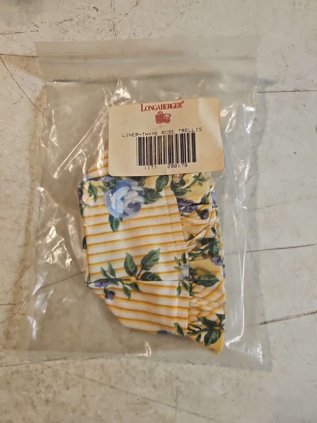 Longaberger Thyme Rose Trellis Liner Protector Only 290179