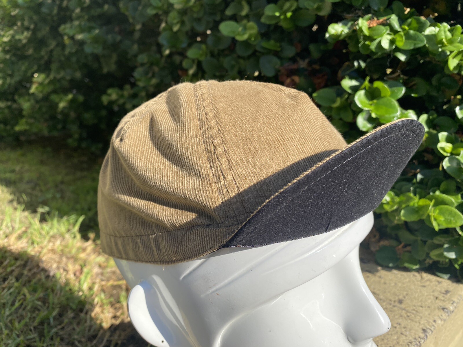 CYCLING CAP 4 PANEL CORDUROY CAMEL COLOR ANY SIZE HANDMADE