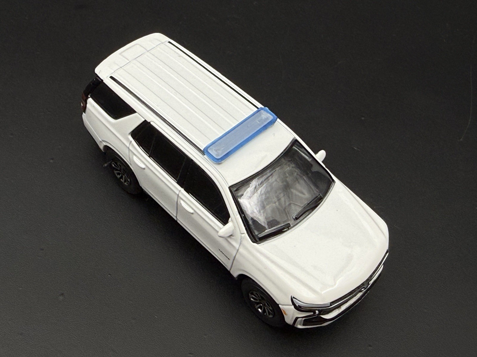 2-Pack 1/64 Scale Model Silver Top Blue LED Style Whelen Lightbar 6402BS