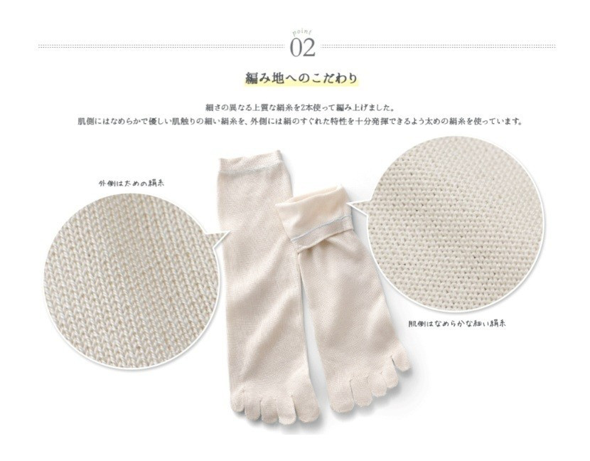 Japanese 100% Silk Toe Socks | Breathable M–LL Size