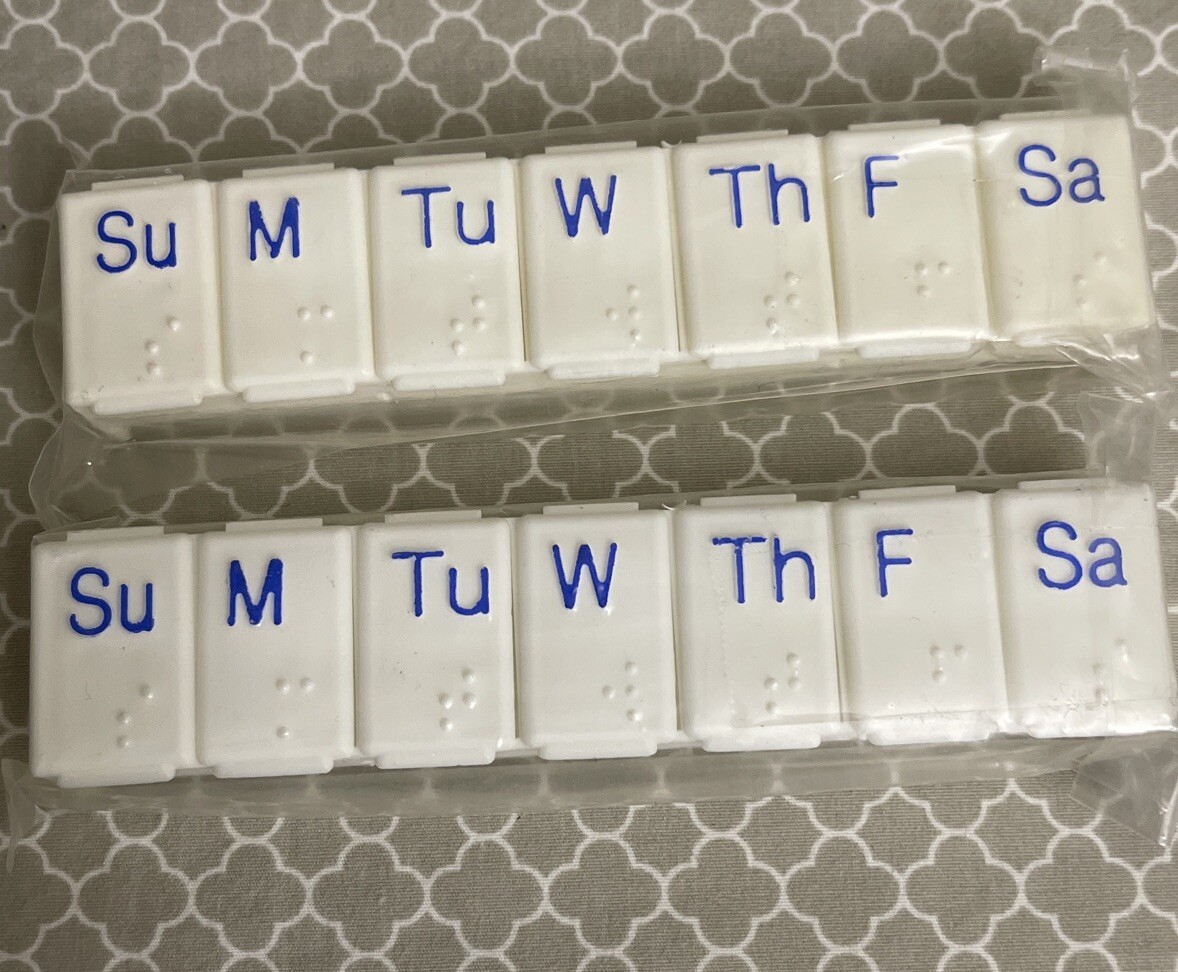 pill box 7 day Organizer Lot Of Two  S/m Size