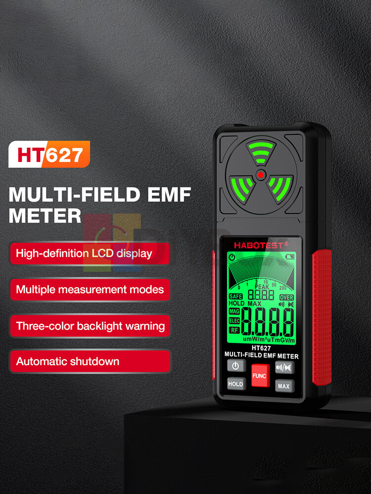 HABOTEST Radiation Detector EMF Meter HT627 Digital Electromagnetic Frequency
