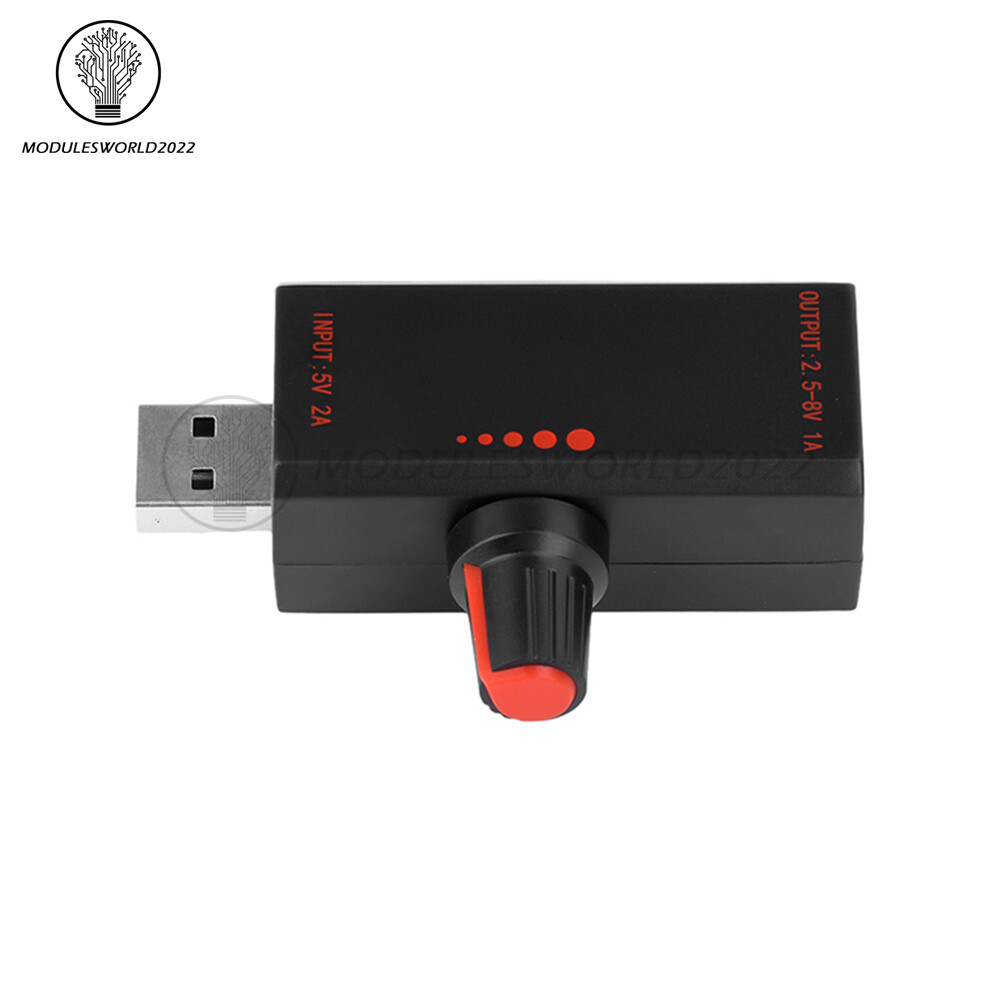 5W DC5V2A Fan Controller Stepless Speed Control w/ Switch USB Protection Type-C