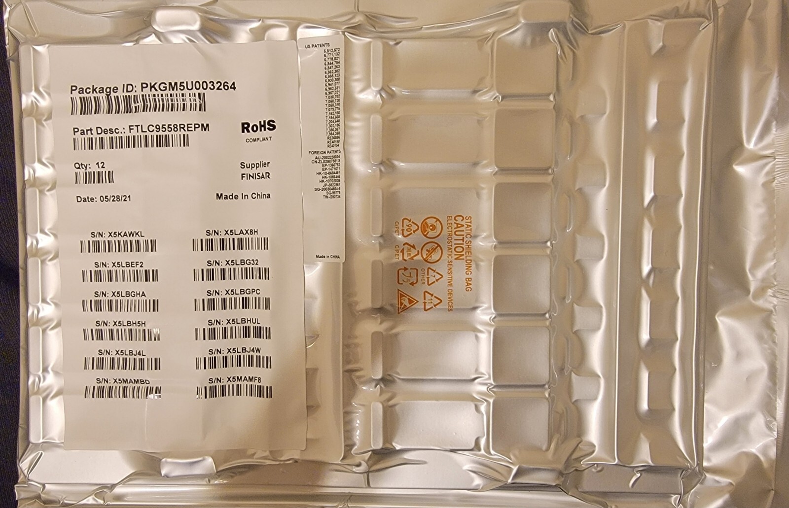 Finisar FTLC9558REPM 100m Parallel MMF 100G QSFP28 Optical Transceiver New