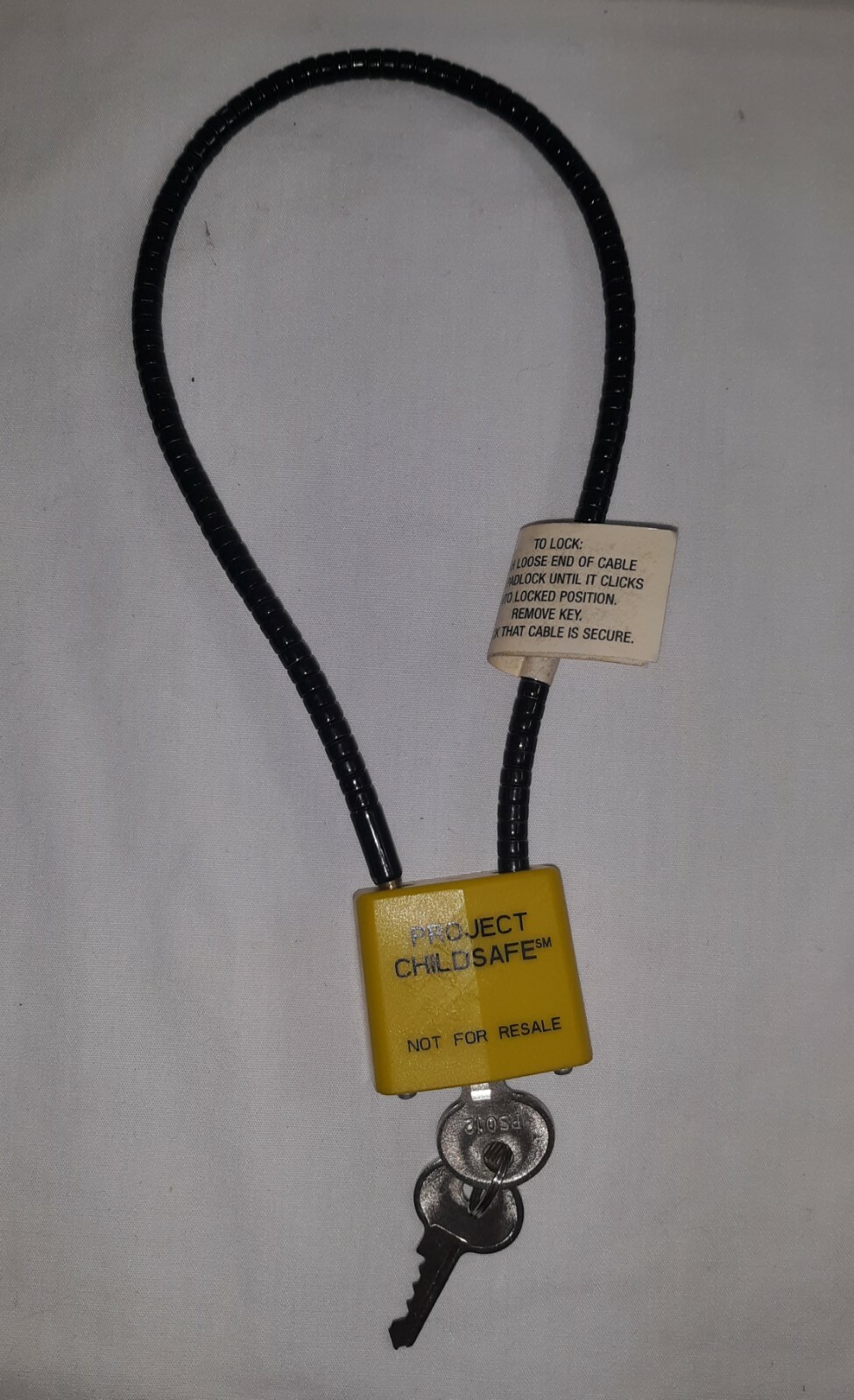 Project Safety Lock Gun Lock Child Safety Lock Black and Yellow 2 Keys