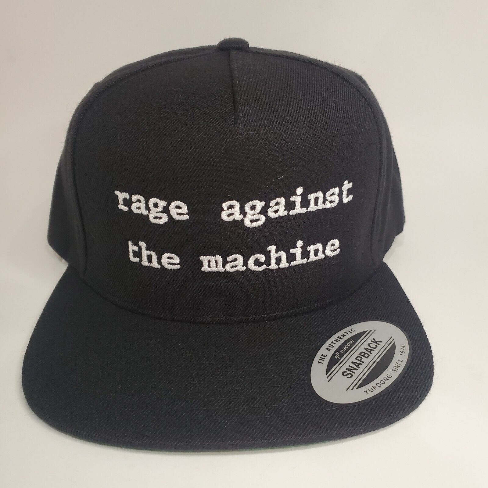 Rage Against The Machine Spellout Adult Black Snapback Hat Cap OSFM