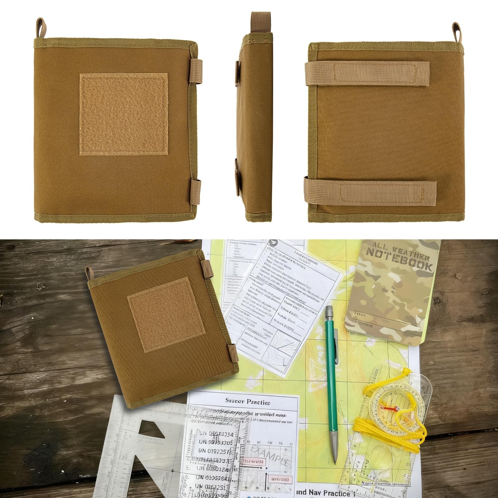 Map Case with Waterproof, Multifunctional Tactical Pouch with 13 x 10 Inch Cl...