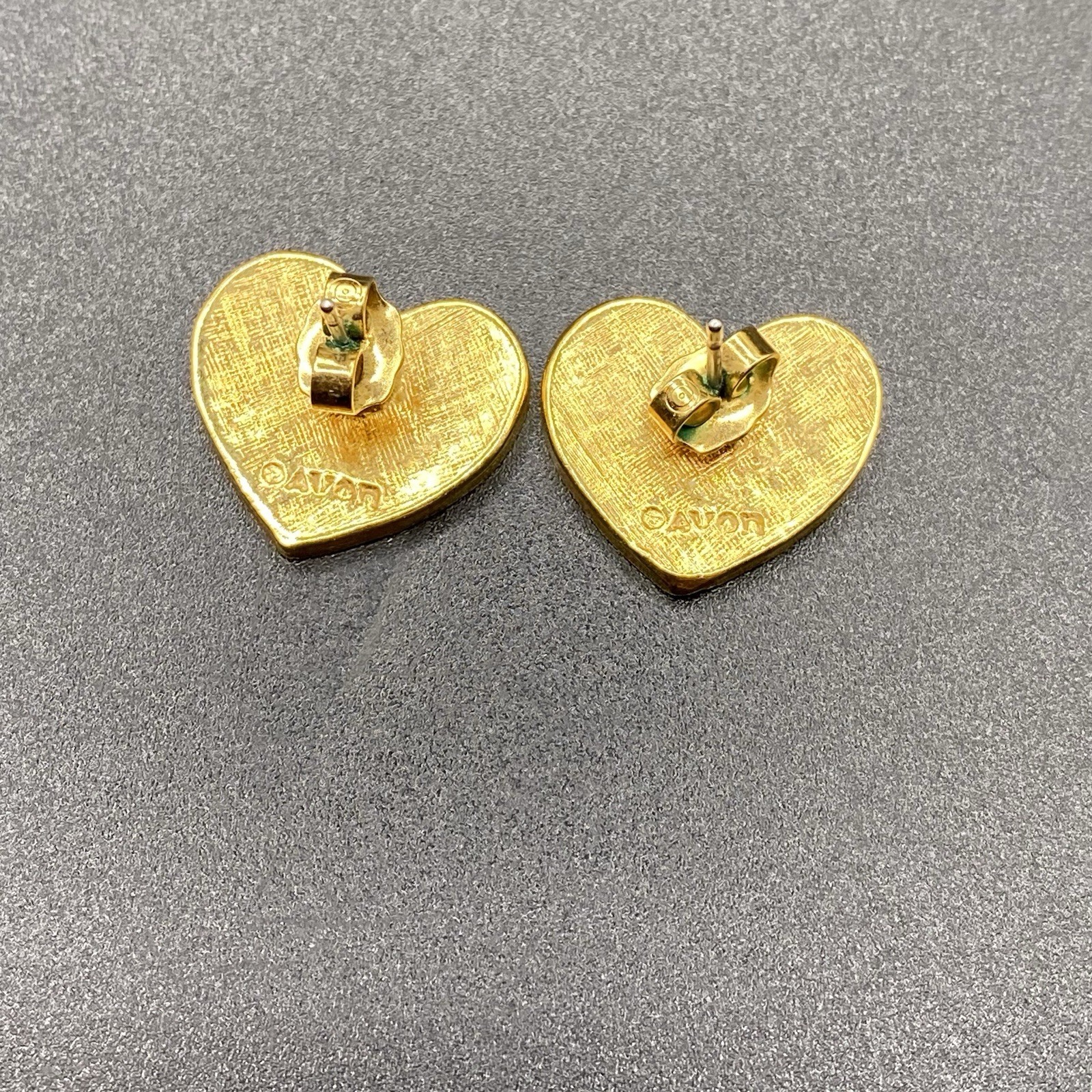 Avon American Flag Heart Earrings Pierced