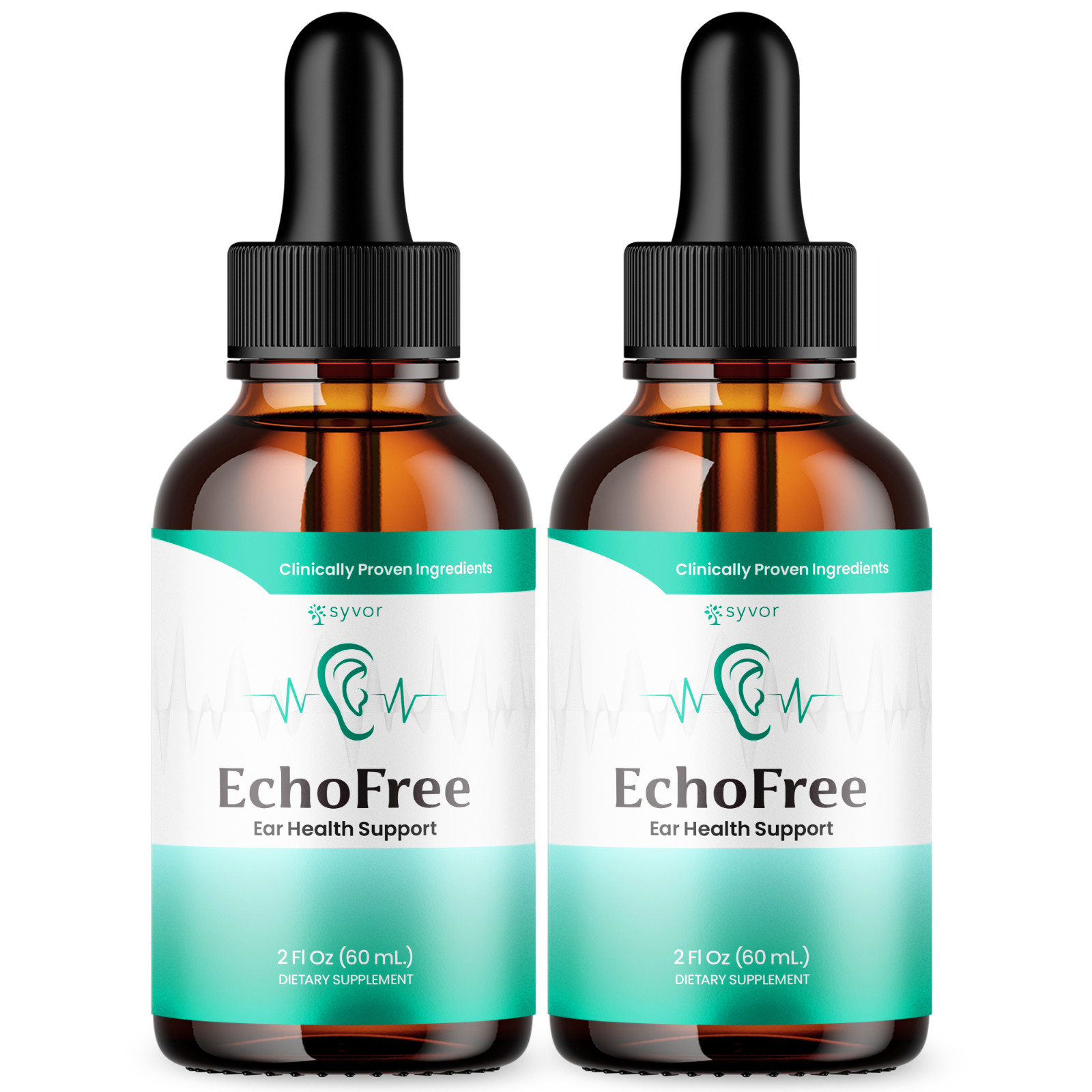 (2 Pack) EchoFree Ear Drops For Tinnitus Supports, Ear Relief Echo Free Drops