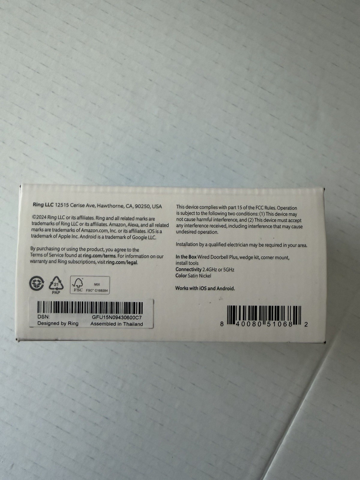Ring B08M125RNW Doorbell - Silver