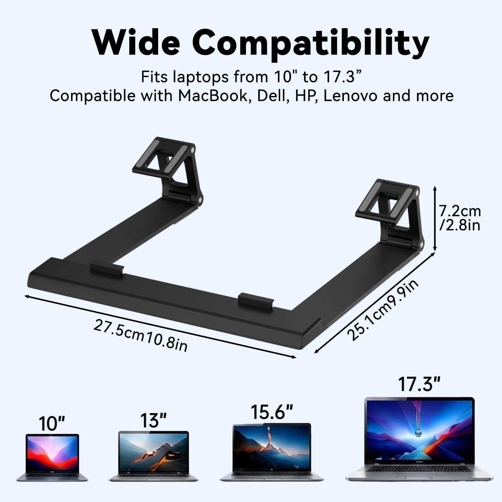 Laptop Stand for Desk ABS+Metal Portable Computer Riser Notebook Holder Print...