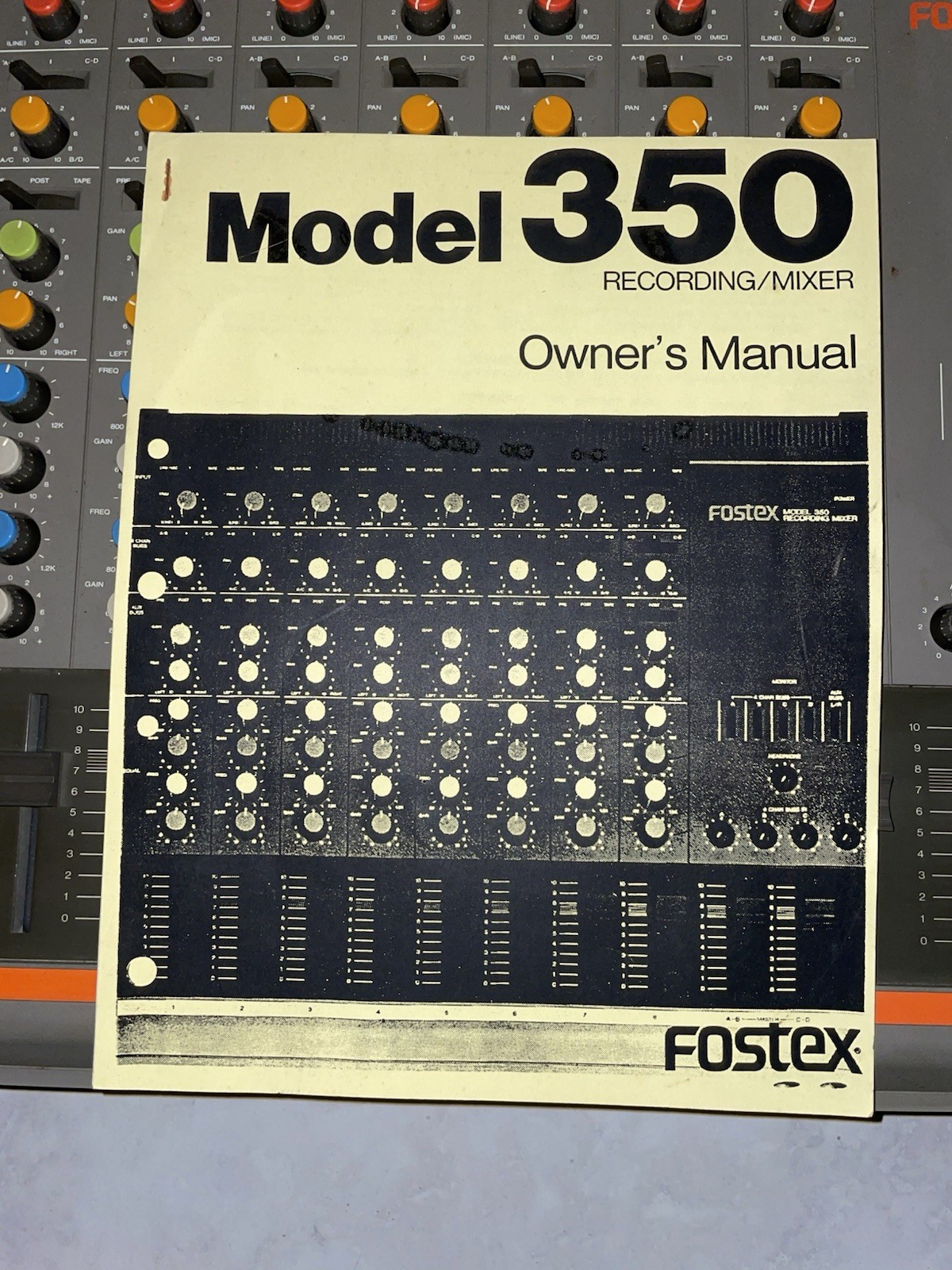 Fostex Model 350 Recording Mixer With Manual