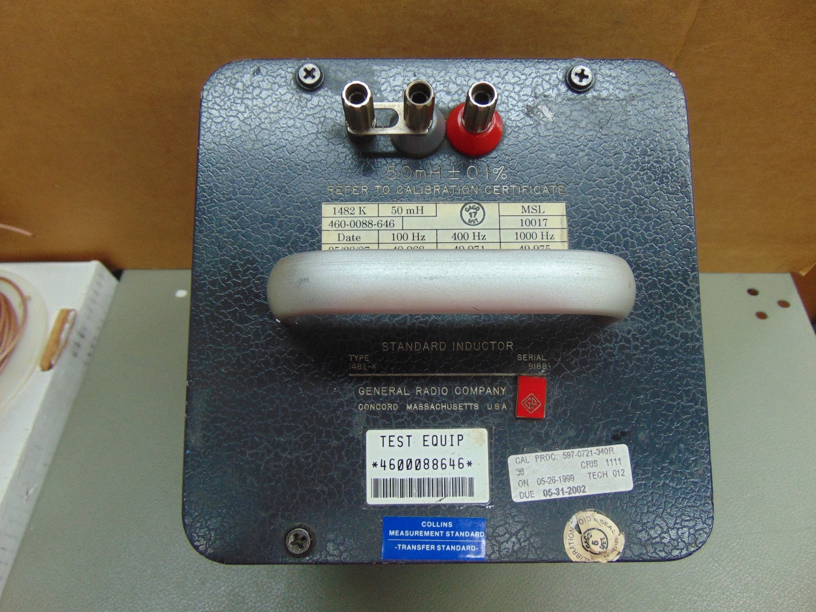 General Radio 1482-K  50 mh 0.1%  Standard Inductor