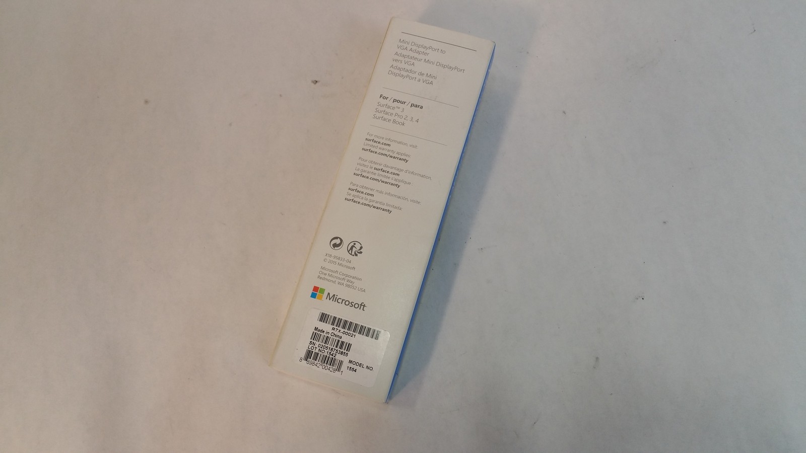 New Microsoft Surface Model 1554 Mini Display Port To VGA Adapter
