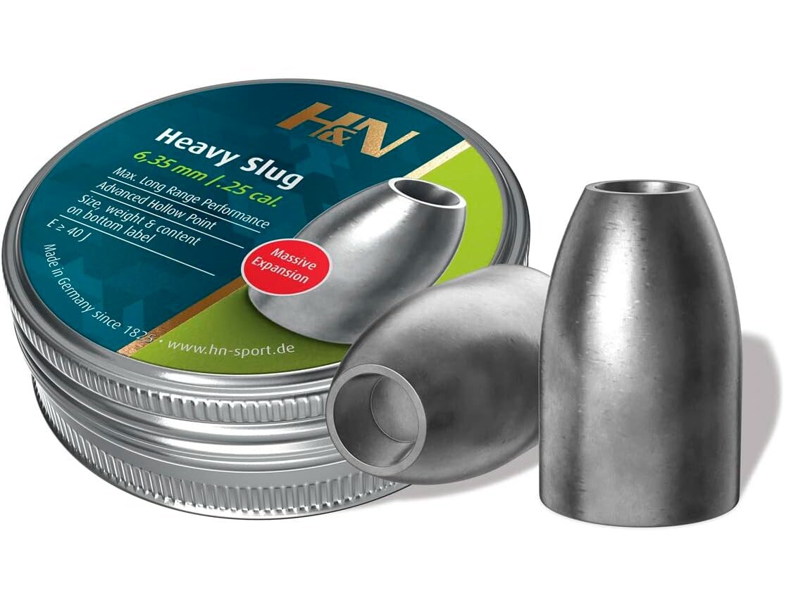 Hatsan Haendler & Natermann H&N Heavy Slug .25 Cal 44gr Airgun Pellets 100ct