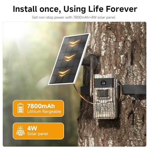 TKENPRO Trail Camera Unlimited Data Plan Cellular Trail Cameras 2K Live Video Ga