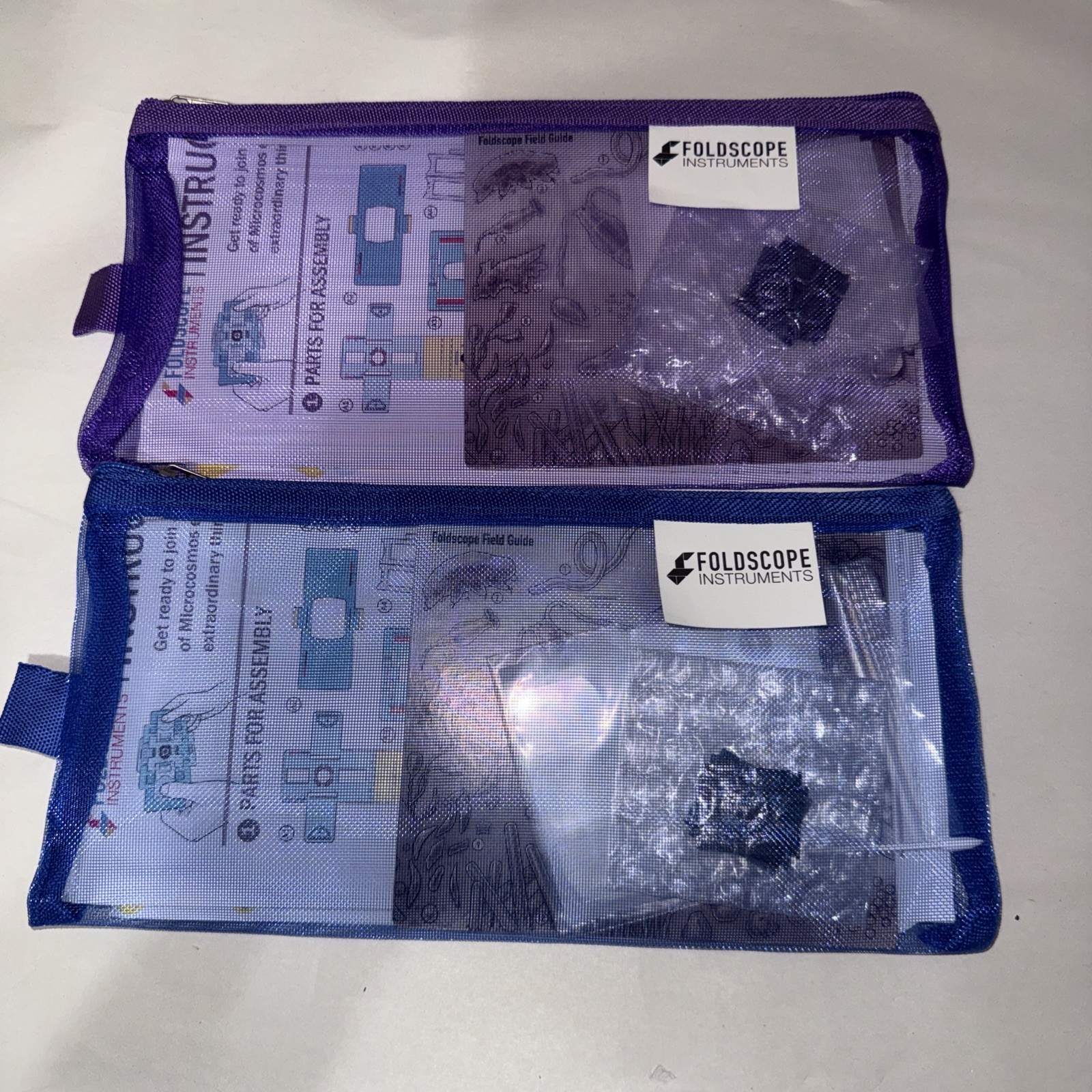 Foldscope Instruments, Unassembled Microscope, Single Kit Lot Of 2