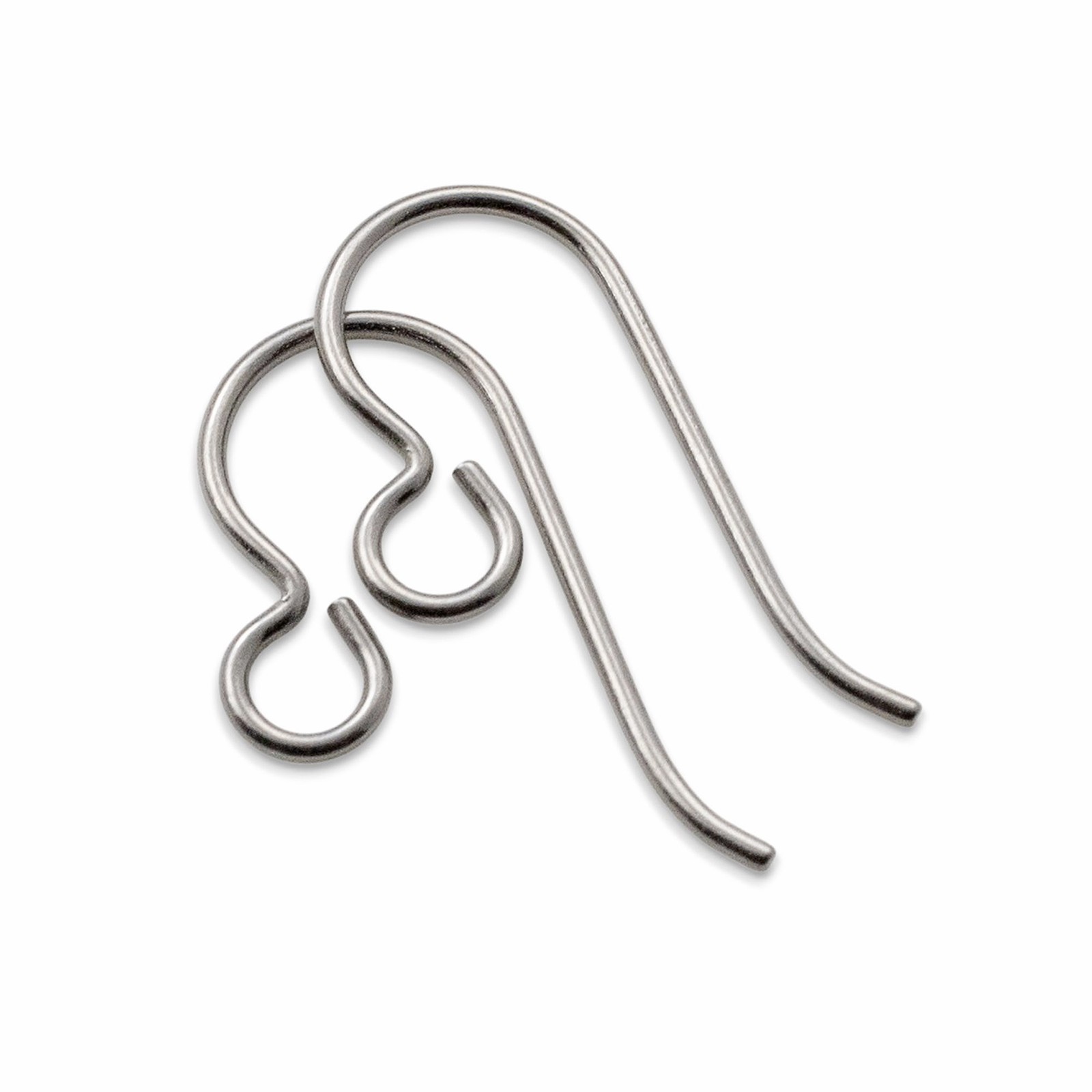 Titanium Ear Wires 50-Pack, Hypoallergenic Earring Hooks USA Made Sensitive Ears