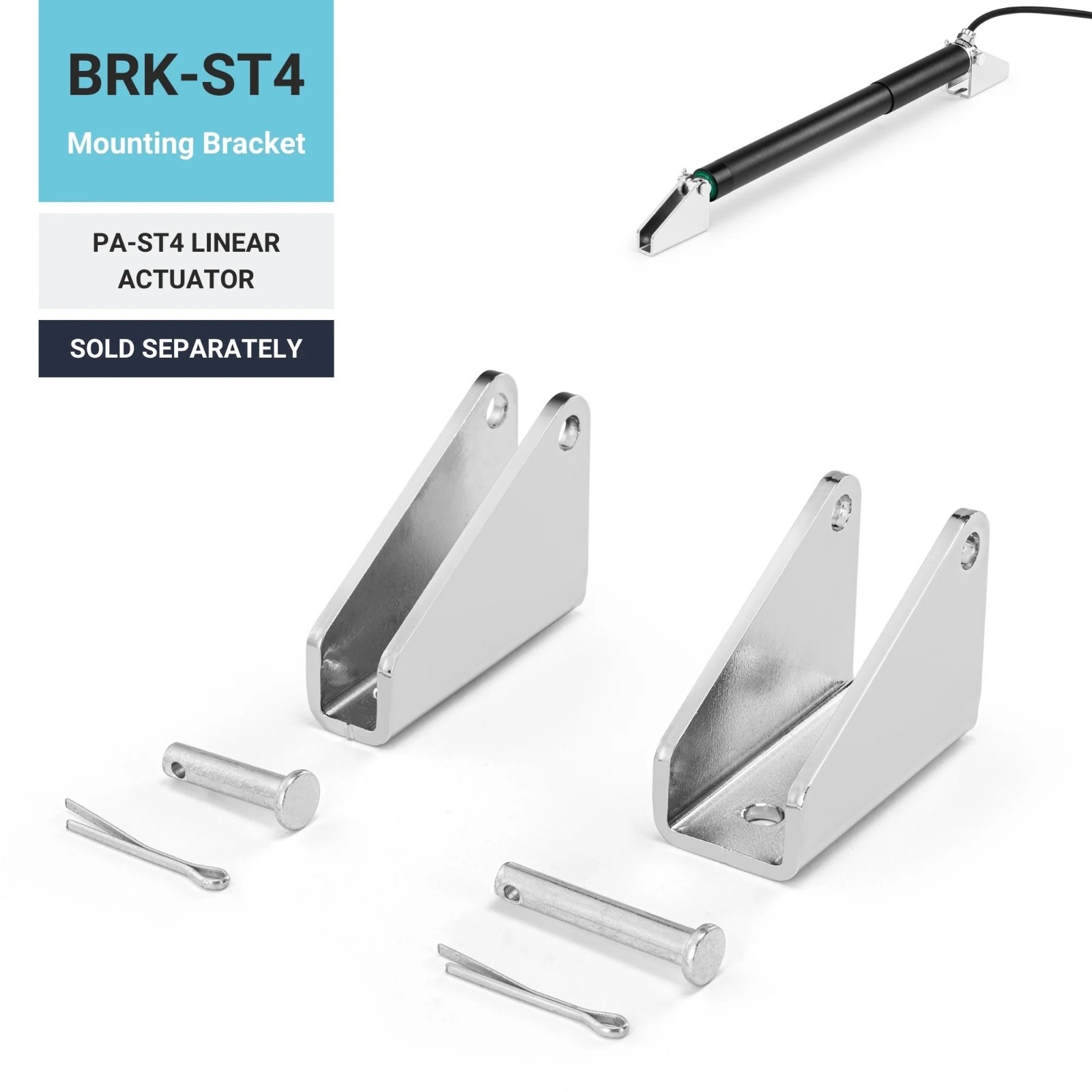 Mounting Brackets for PA-ST4 Linear Actuators - SPCC Steel, Durable, Lightweight
