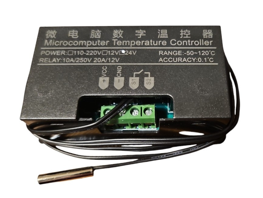 24VDC K-Type Sensor Thermocouple Digital Temperature Controller -50~120°C