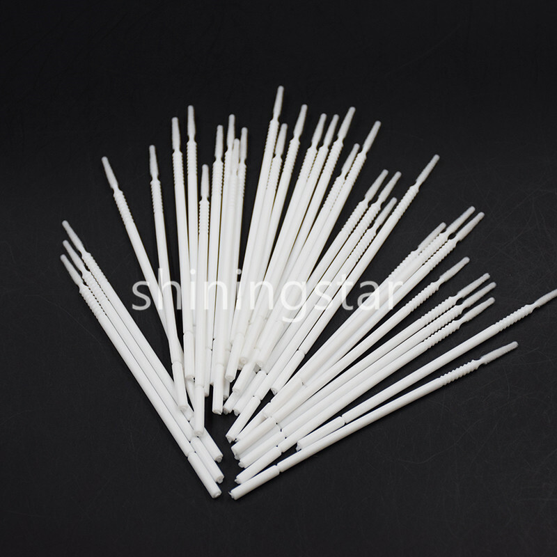 100x White Dental Disposable Micro Brush Bendable Applicator Tips Long Cylinder