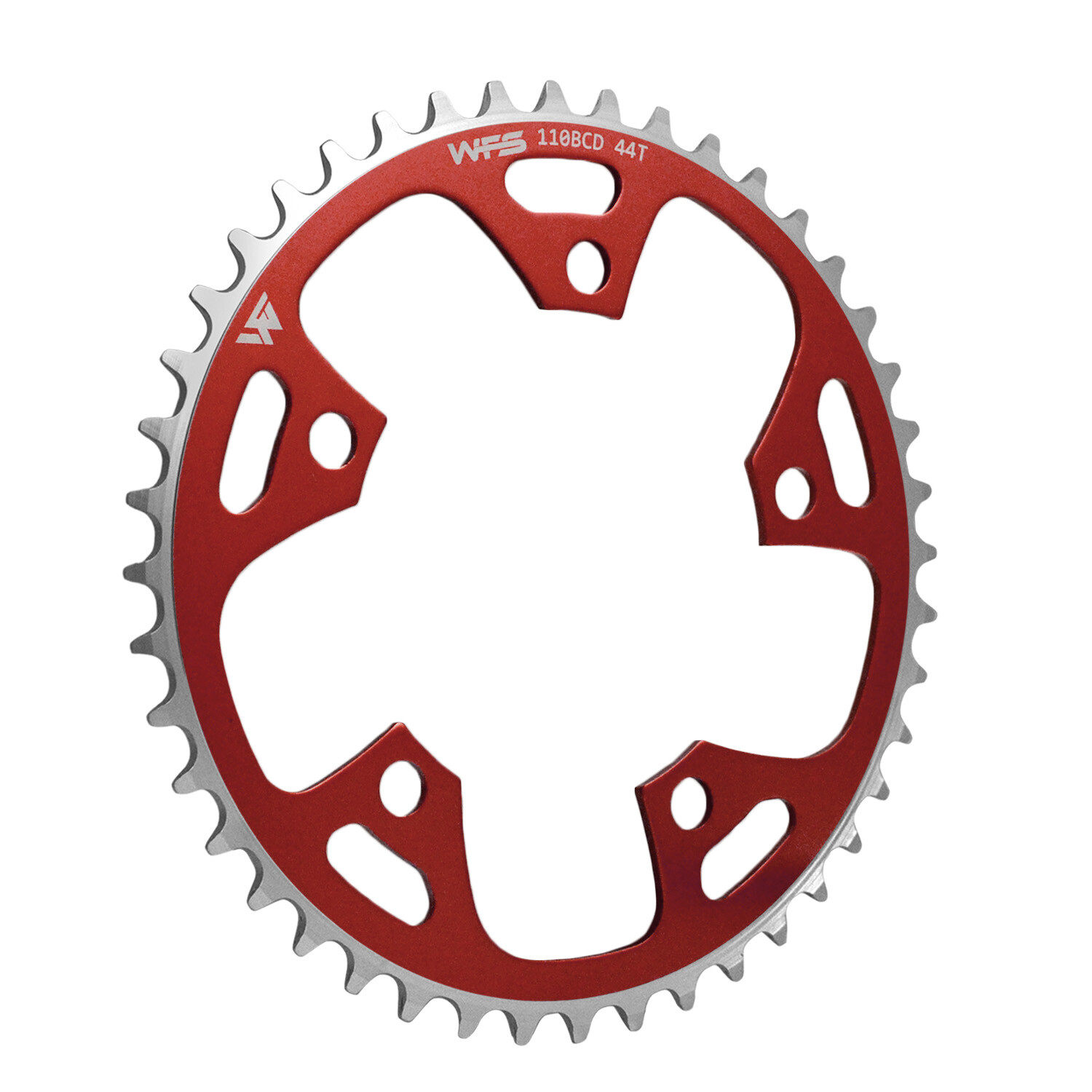 WFS Pulsar Chainring 44T 1/8" 110mm Old School BMX Single Speed Fixie , Red