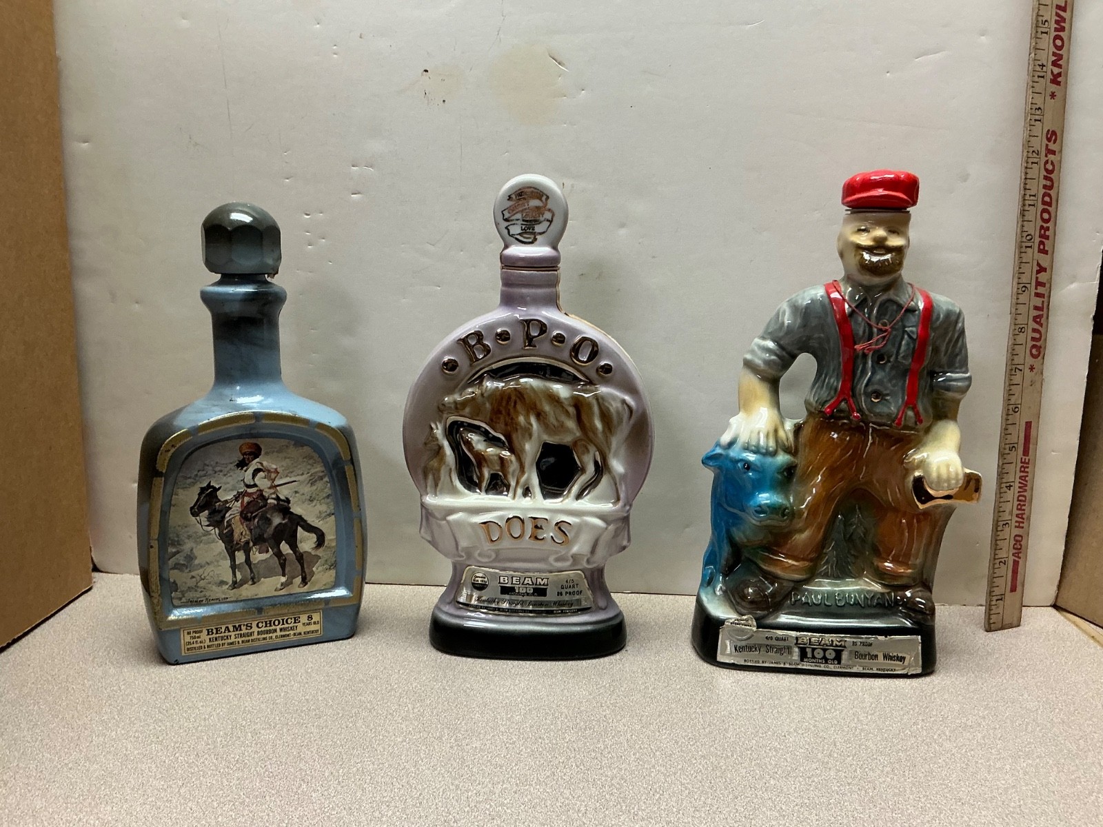 THREE - Vintage Jim Beam  Decanters - Empty