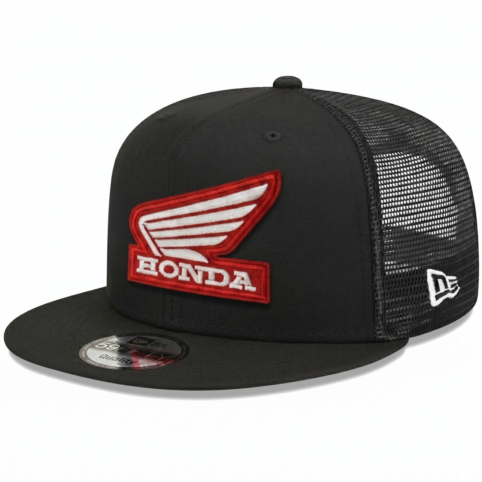 Honda Red Wing Patch Snapback Hat 59FIFTY Style Mesh Trucker Cap